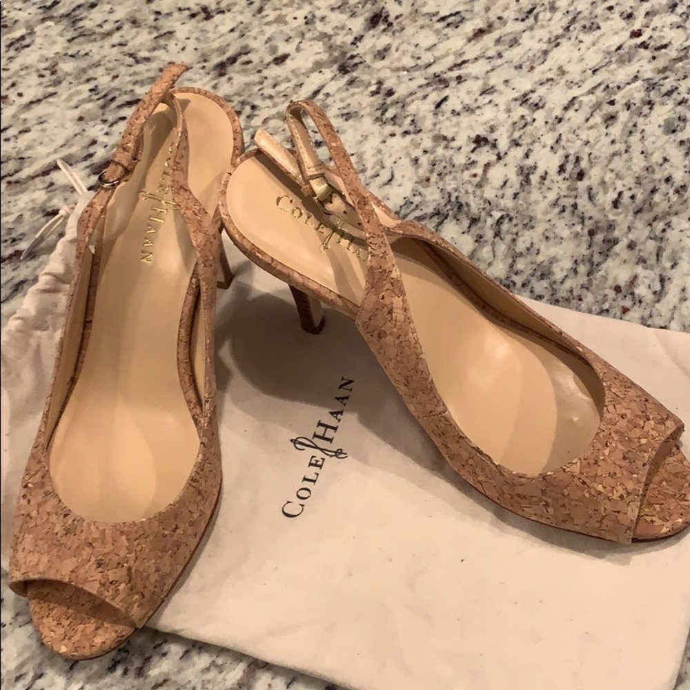 Cole Haan Talia Air Peep Toe Slingback Heel